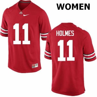 NCAA Ohio State Buckeyes Women's #11 Jalyn Holmes Red Nike Football College Jersey GOO5045BM